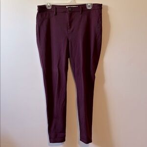 LC Lauren Conrad Burgundy Chinos Slim Fit